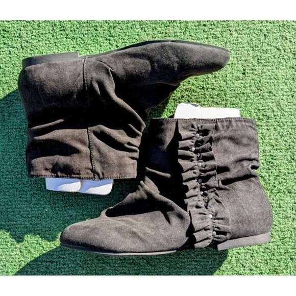 Dream Out Loud Selena Gomez Tatianna Black Ankle Booties Ribbon Strap Sz 7M EUC - Picture 5 of 7